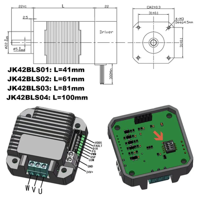 moteur sans brosse de C.C 24v avec le contrôleur intégré pour des machines de coupeur et de jardin d'herbe