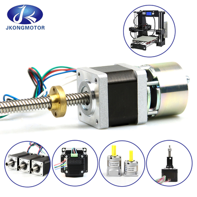 Jkongmotor NEMA 8/11/14/17/23/24/34 T5/T8/T10 Trapézoïde à vis à fil moteur pas à pas linéaire avec moteur pas à pas à vis à plomb