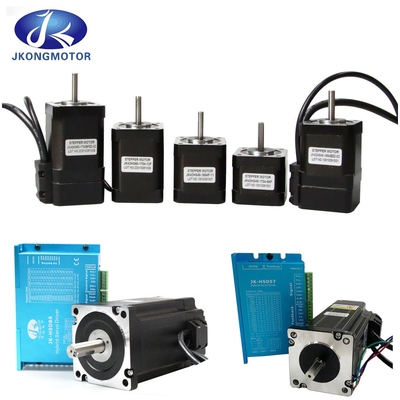 Jkongmotor Nema 11 17 23 24 34 Ensemble hybride en boucle fermée intégré moteur pas à pas en boucle fermée avec codeur / frein / boîte de vitesses