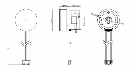Moteur BLDC Jkongmotor à rotor externe plat 43mm 12V 24V CCW avec pilote intégré, moteur sans balais pancake à rotor externe