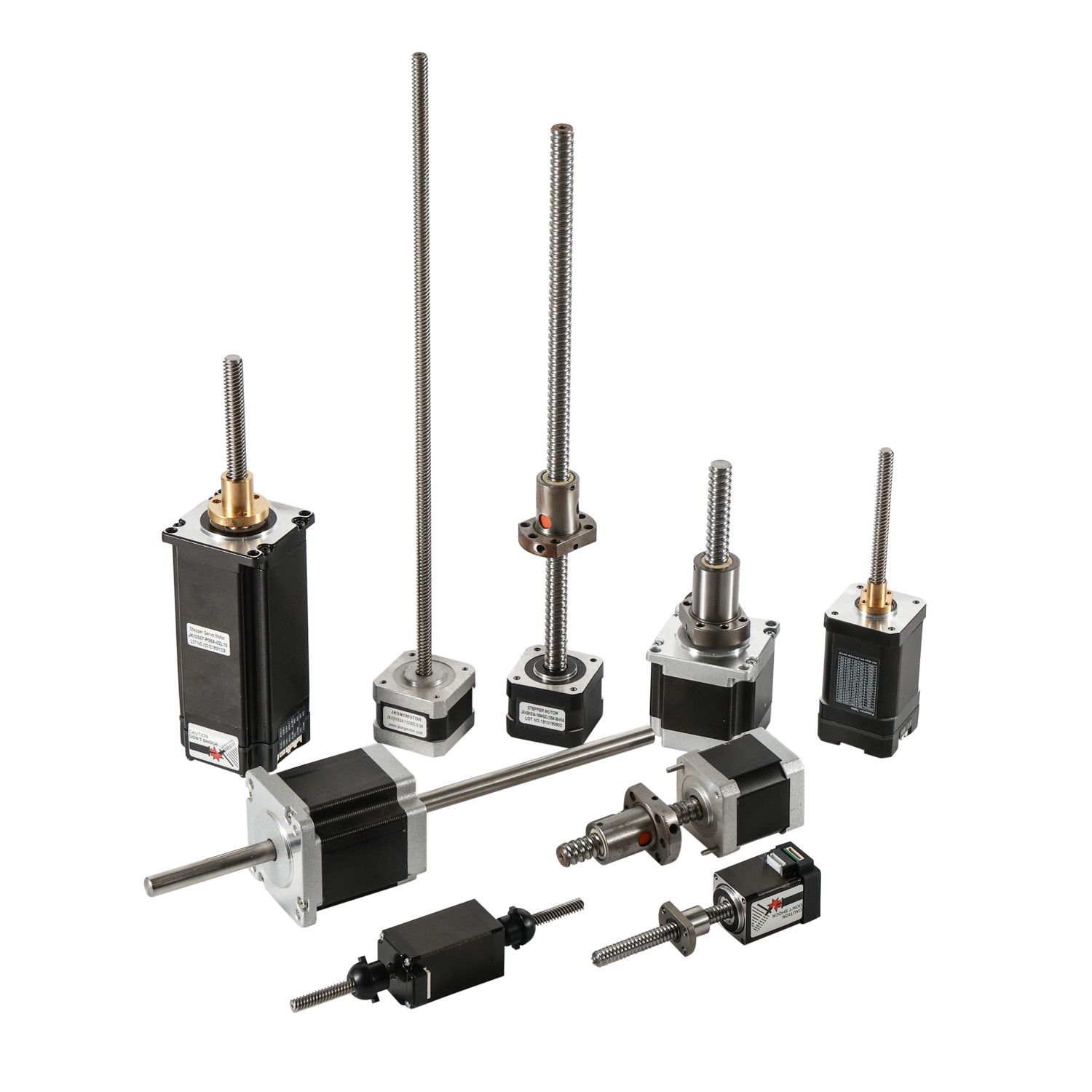 Jkongmotor NEMA 8/11/14/17/23/24/34 T5/T8/T10 Trapézoïde à vis à fil moteur pas à pas linéaire avec moteur pas à pas à vis à plomb